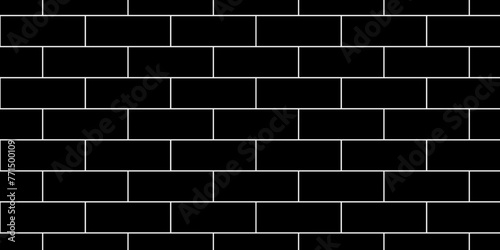 Black brick background texture. Black brick pattern and black background wall brick. Abstract construction stone brick seamless background texture.