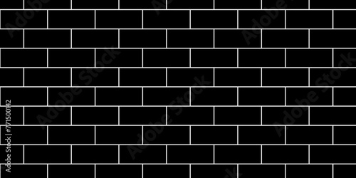 Black brick background texture. Black brick pattern and black background wall brick. Abstract construction stone brick seamless background texture.