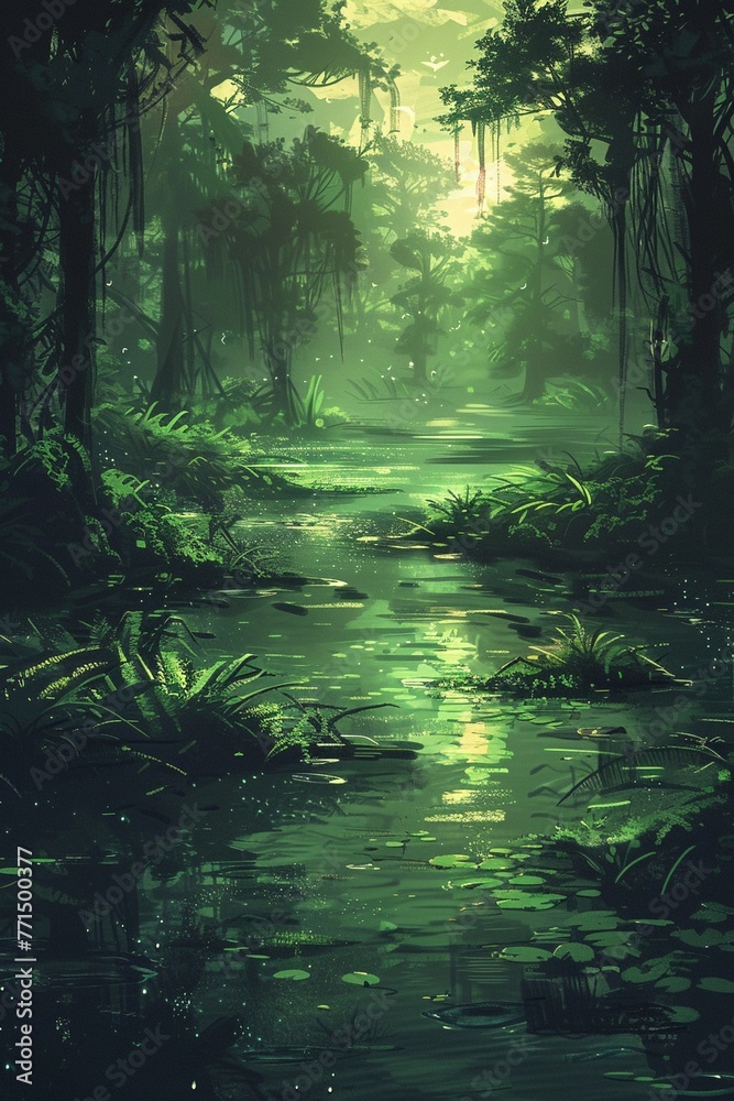 Murkwood Marsh, a perilous swamp inhabited by sorrowful swamp creatures Murkwood Marsh, a perilous swamp inhabited by sorrowful swamp creatures