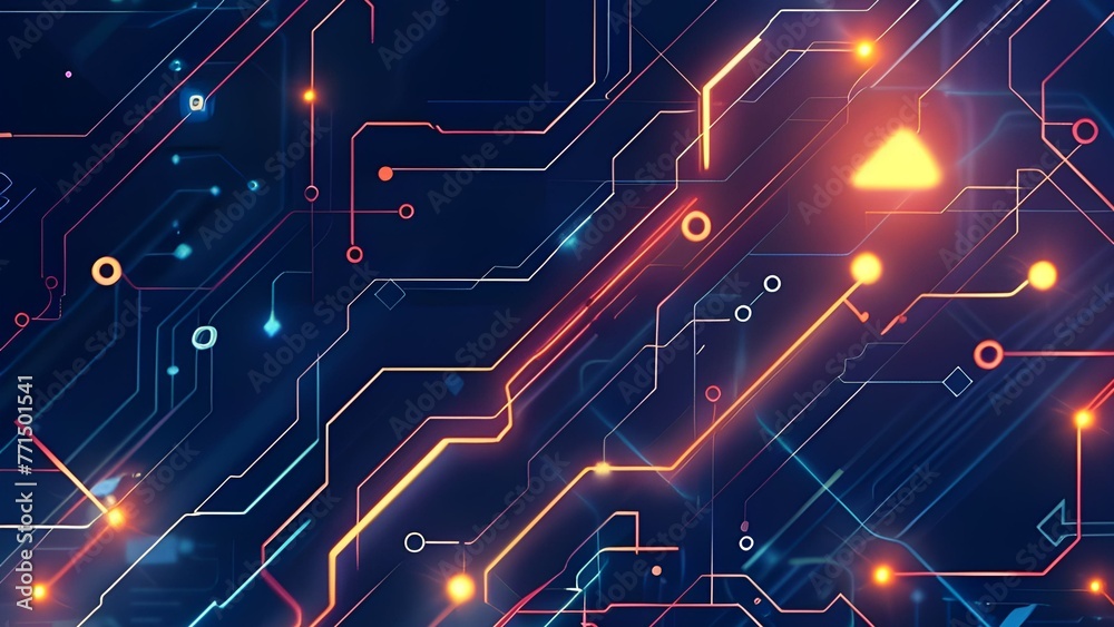 Obraz premium IT security technology background