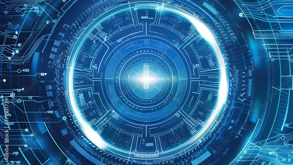 Obraz premium IT security technology background