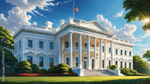 White House in Washington DC, USA. photo