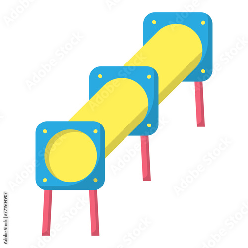 Illustration of Tunnel Playground design Flat Icon