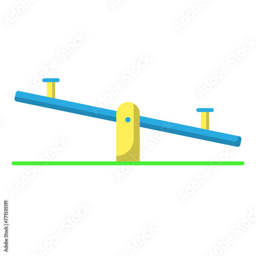 Illustration of Seesaw Playground design Flat Icon