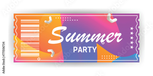 Poster for the summer wave of the electronic music festival. Flyer for a club party.