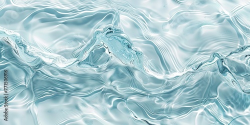 Waves on the water surface light blue background © Людмила