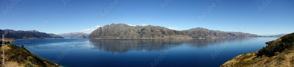 Scenic view of Wanaka New Zealand lake Hawe