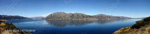 Scenic view of Wanaka New Zealand lake Hawe