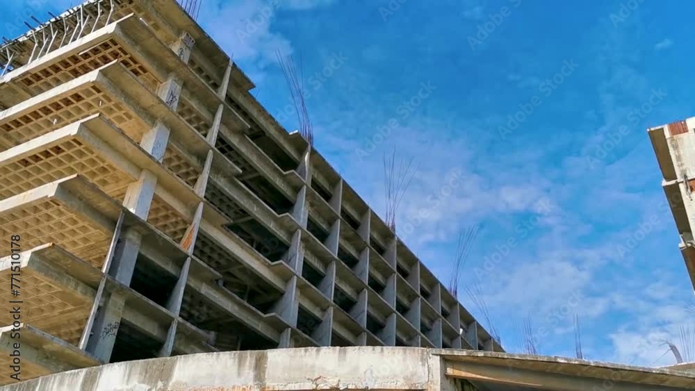 Huge gigantic construction stop building ruin in Puerto Escondido Mexico. Huge gigantic construction stop building ruin in Puerto Escondido Mexico.
