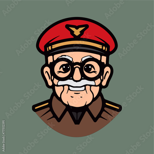 old military veteran icon vec...
