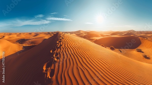 The Sun Shines Brightly Over a Desert Landscape