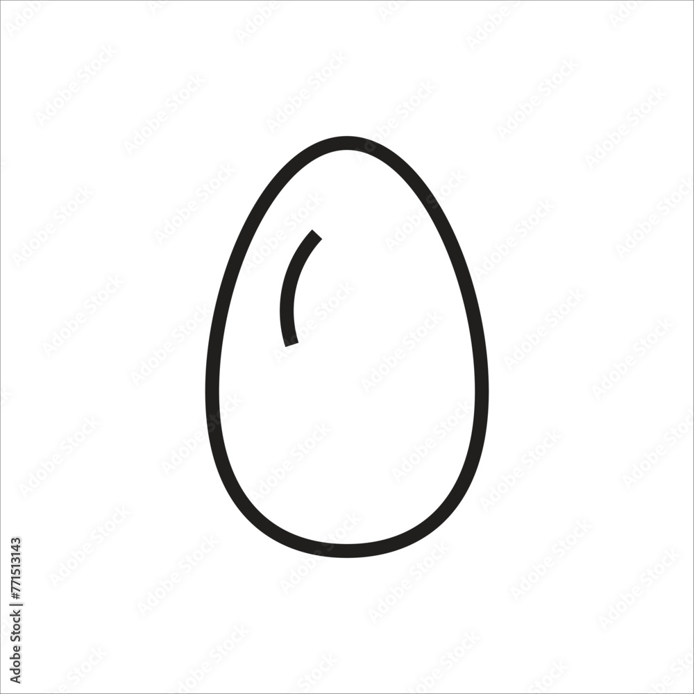 egg vector icon line template egg vector icon line template