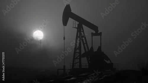 Silhouette of an oil pump
