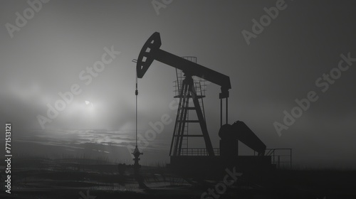 Silhouette of an oil pump 
