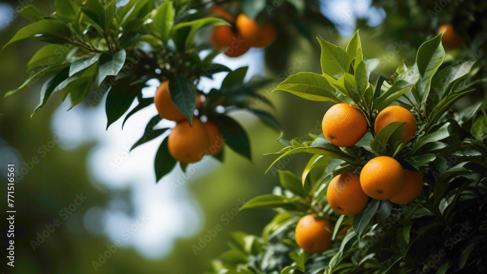 orange in the garden