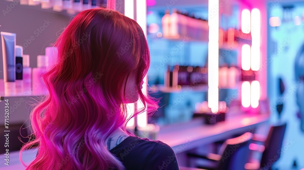 A beauty salon that offers hair dyeing services with colors that wash out after 24 hours