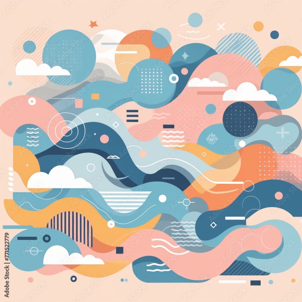 Seamless background with waves Seamless background with waves