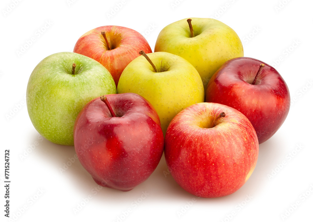 apples mix path isolated on white apples mix path isolated on white