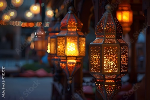 Glowing Lanterns Ramadan Kareem Decoration