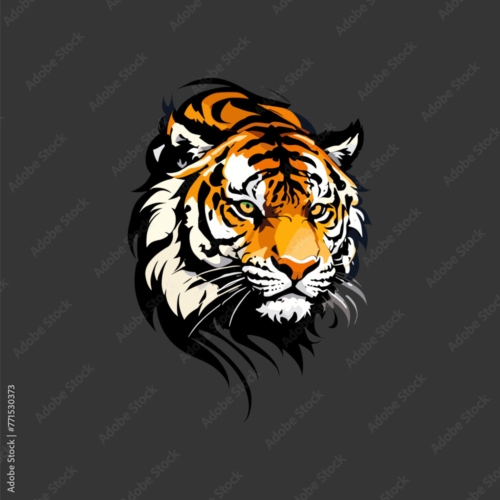 Intense Tiger Head Design