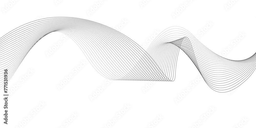 Modern wavy stripes on white isolated background. Abstract background with lines. Background with waves Modern wavy stripes on white isolated background. Abstract background with lines. Background with waves