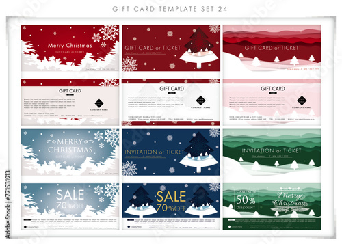 ギフトカードセット２４　gift card　金券　優待券　割引券　クリスマス	