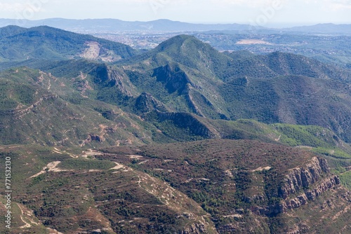 Aerial view of Montserrat in Spain © Wirestock