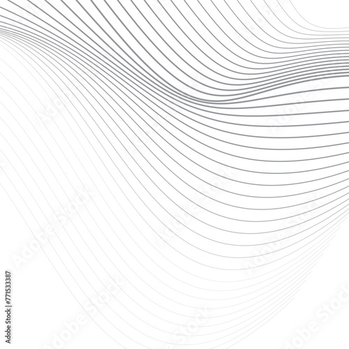 3D illustration of high-contrast black and white abstract background