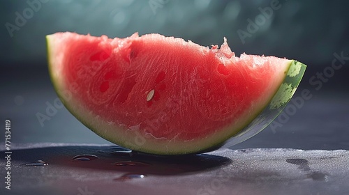 Succulent watermelon slice  a quintessential summer treat that s both sweet and hydrating.