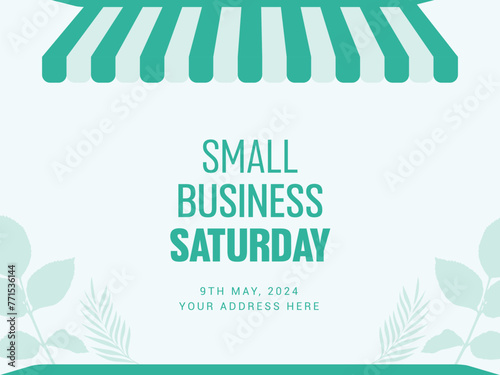 Small Business Saturday banner. Vector illustration of business promotion banner design.
