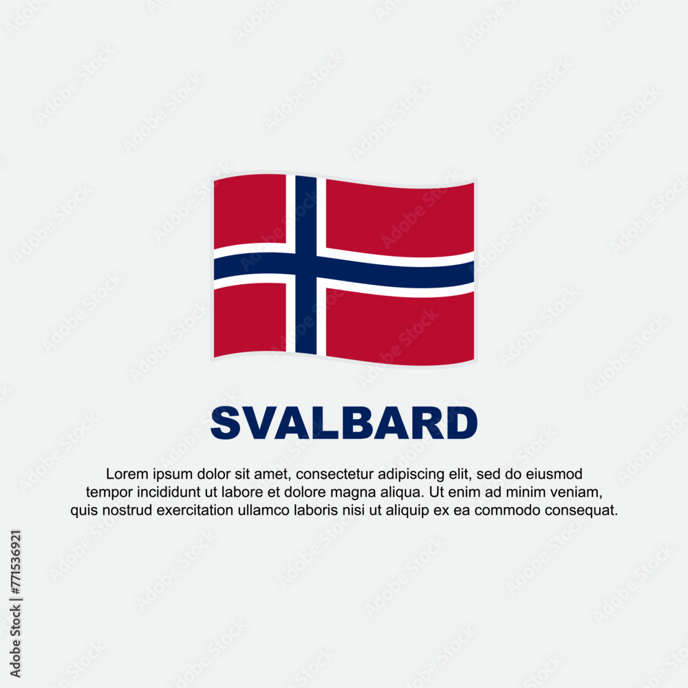 Svalbard Flag Background Design Template. Svalbard Independence Day Banner Social Media Post. Svalbard Background