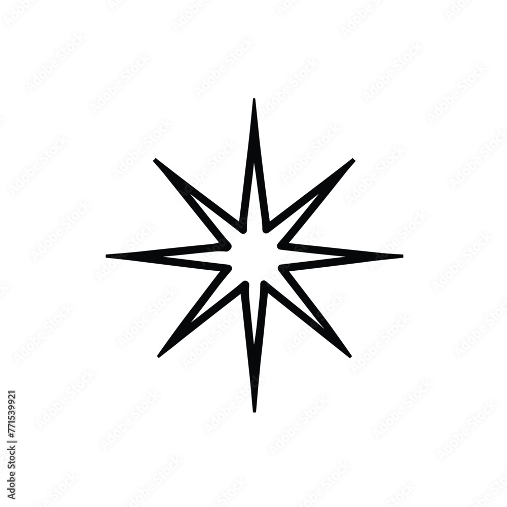 A simple, bold star shape with sharp edges.
A simple, bold star shape with sharp edges.