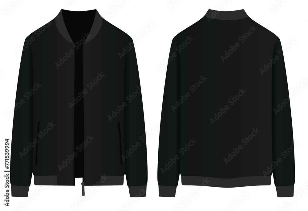 Black  autumn jacket. vector illustration