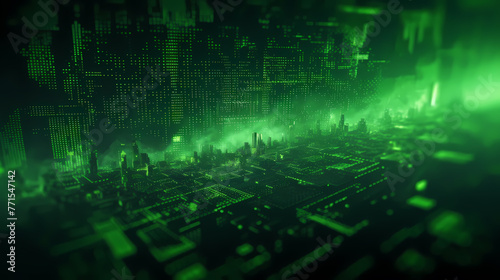 Green abstract technology background