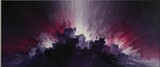 Purple gradient theme abstract hand drawn acrylic paint painting on canvas with large brush strokes art from Generative AI