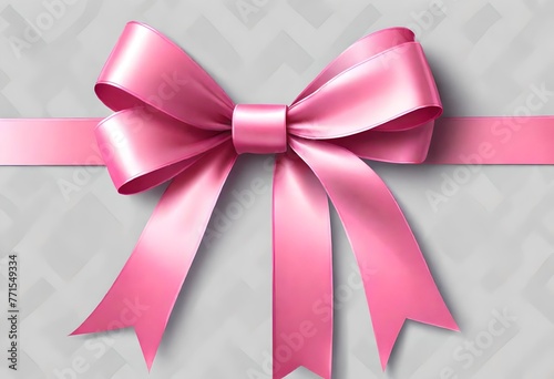 pink bow on a white background