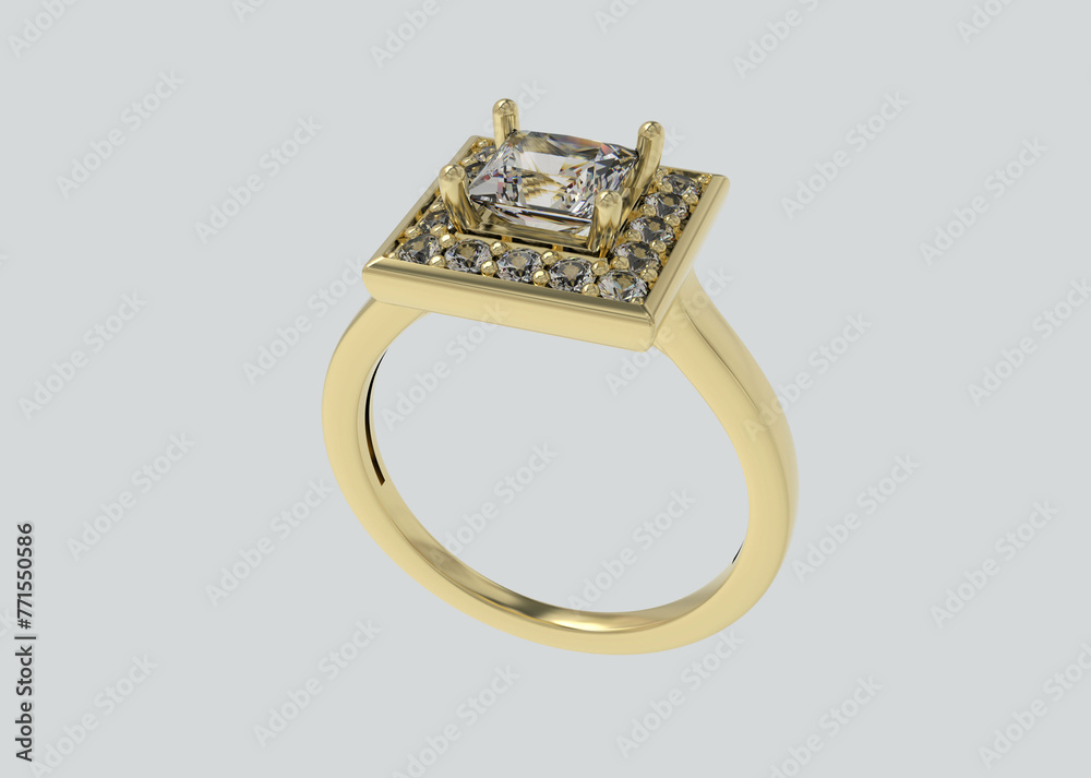 Gold ring with diamonds Gold ring with diamonds