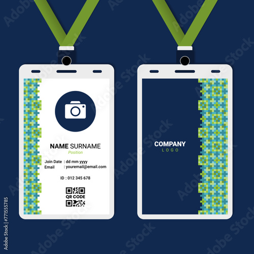 Abstract Islamic Geometric ID Card Design