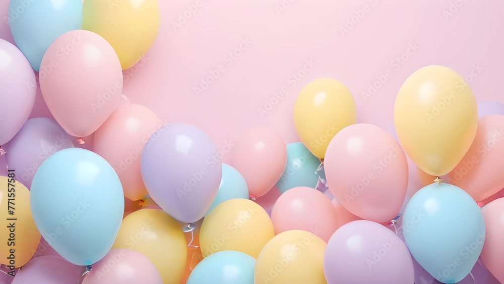 pastel colored balloons background pastel colored balloons background