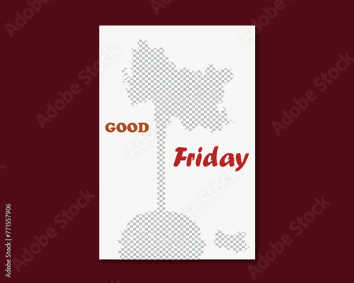 Good Friday poster template design by Christian holy week
