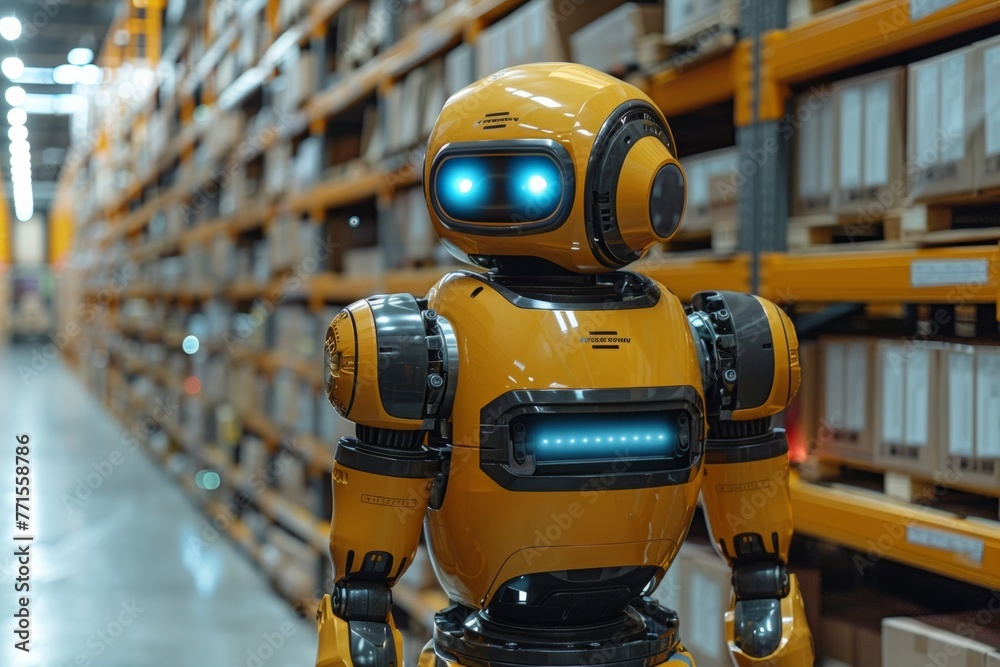 Futuristic warehouse automation: robots revolutionizing logistics
