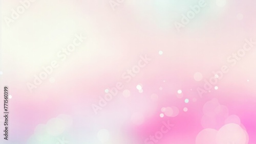 Blurred Pink mint green, peach orange and white silver colors bokeh background