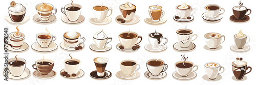 Coffee vector set clipart design