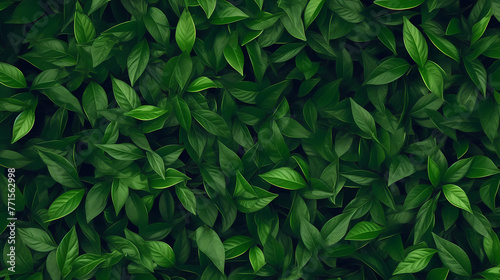 Green leaves realistic seamless background