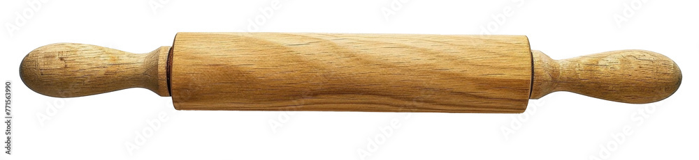 Rolling pin on white background 