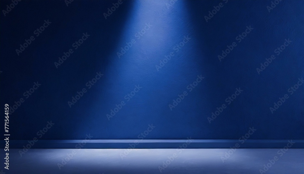 Blue background with spotlight on wall