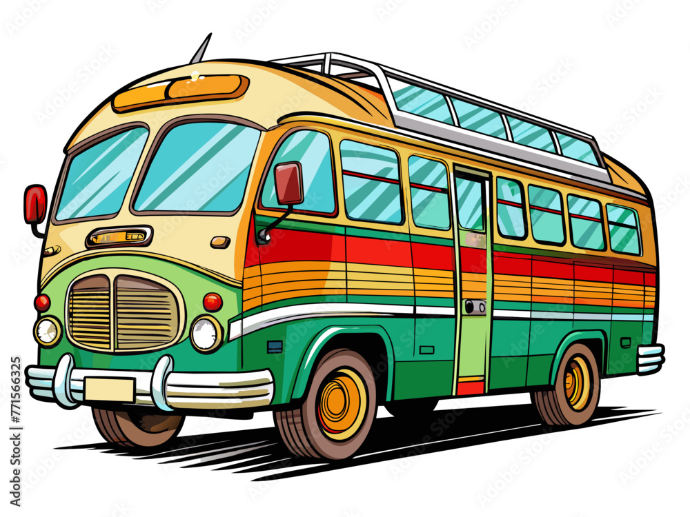 Highly detailed vector of a bus.