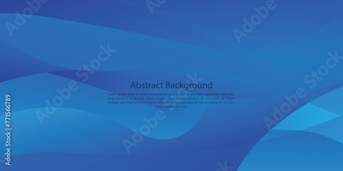 Teal background. Abstract very saturated light bluish cyan pattern with translucent curved line. Vector 