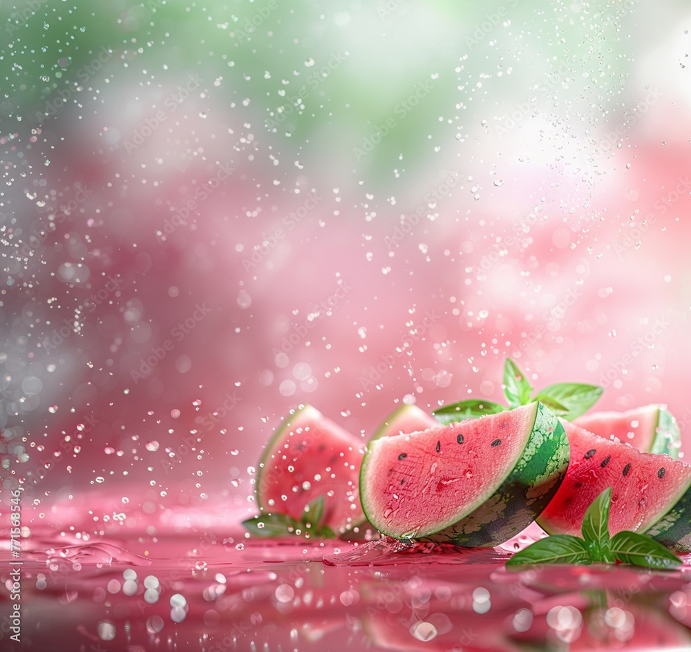 for background advertisement, a juicy red watermelon for background advertisement, a juicy red watermelon