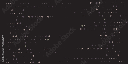 Dark Black vector background with premium triangles. Sparkling abstract sketch with isolated triangle symbols. Smart design for business ads, banners, brand backgrounds, business cards and vouchers